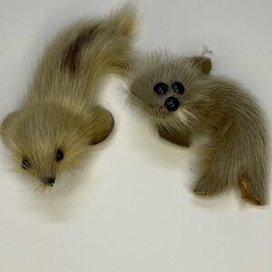 Vintage real fur seal figure toys